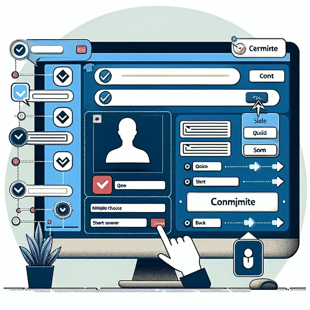 "Imagem ilustrativa de um tutorial sobre como criar formulários usando o Google Forms, mostrando a interface do aplicativo e exemplos de diferentes tipos de perguntas."